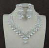 0284 White pearl diamond bridal accessories set