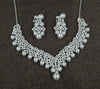 0284 White pearl diamond bridal accessories set
