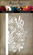 White Christmas Poinsettia Border Die 32568