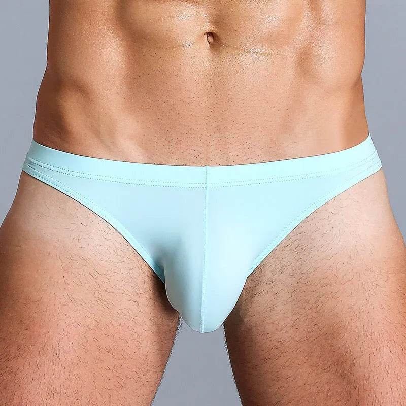 Low Waist Ice silk Elastic men's briefs underwear pant for men
