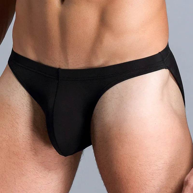 Low Waist Ice silk Elastic men's briefs underwear pant for men