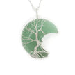 Natural Crystal Moon Pendant for Men and Women