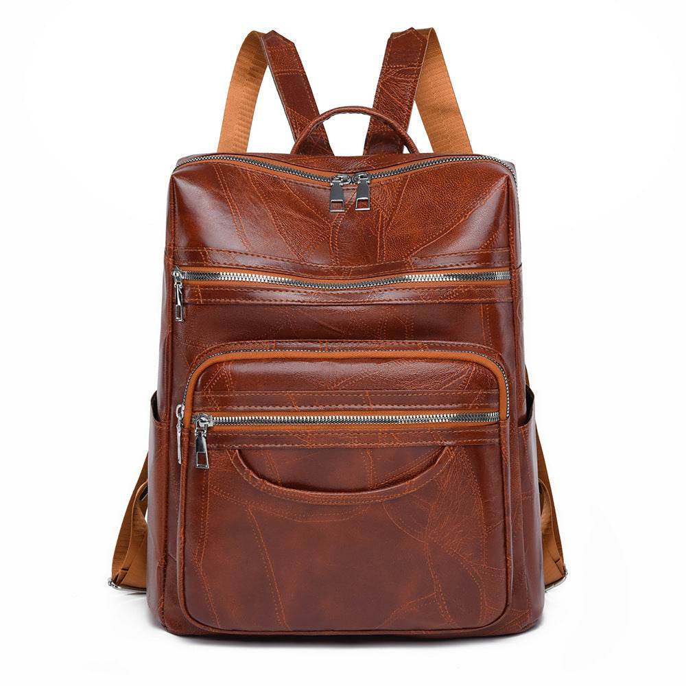 Leather Backpack Large Capacity for Women's - PU Soft