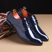 Men's Slip-On Business Casual Leather Dress Shoes – Black, Blue & Red | Canada & USA
