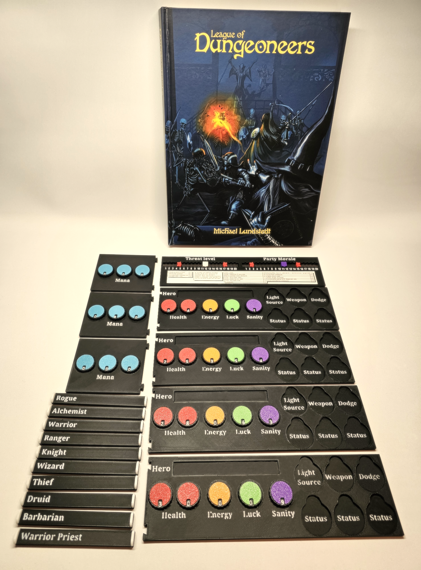 League of Dungeoneers - Party and Heroes Dashboards