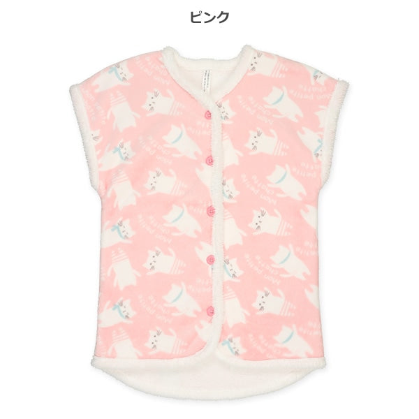 西松屋 ELFINDOLL マイクロフリース裏ボアロングポンチョ（ねこ） 正規品