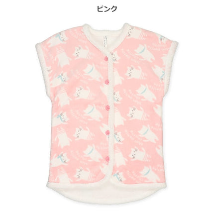 西松屋 ELFINDOLL マイクロフリース裏ボアロングポンチョ（ねこ） 正規品