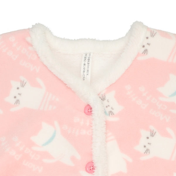 西松屋 ELFINDOLL マイクロフリース裏ボアロングポンチョ（ねこ） 正規品