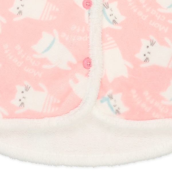 西松屋 ELFINDOLL マイクロフリース裏ボアロングポンチョ（ねこ） 正規品