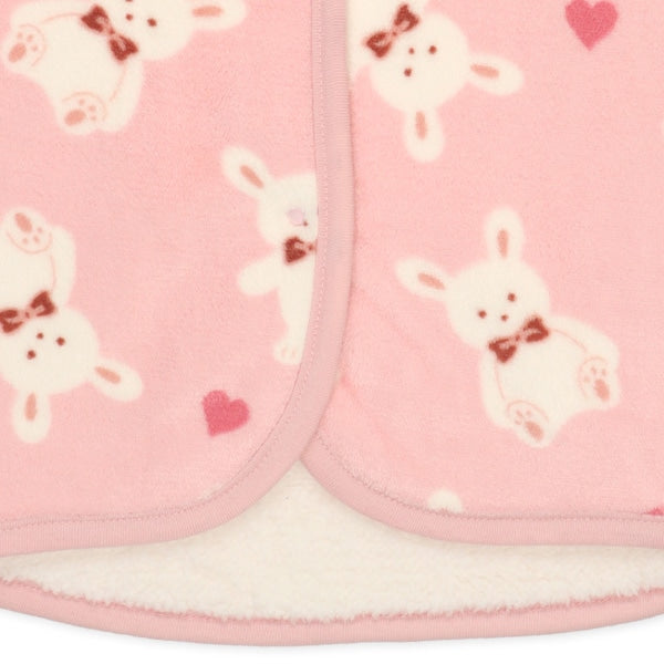 西松屋 ELFINDOLL マイクロフリース裏ボアロングポンチョ（うさぎ） 正規品