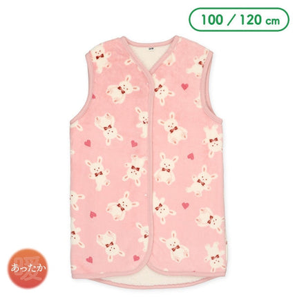 西松屋 ELFINDOLL マイクロフリース裏ボアロングポンチョ（うさぎ） 正規品