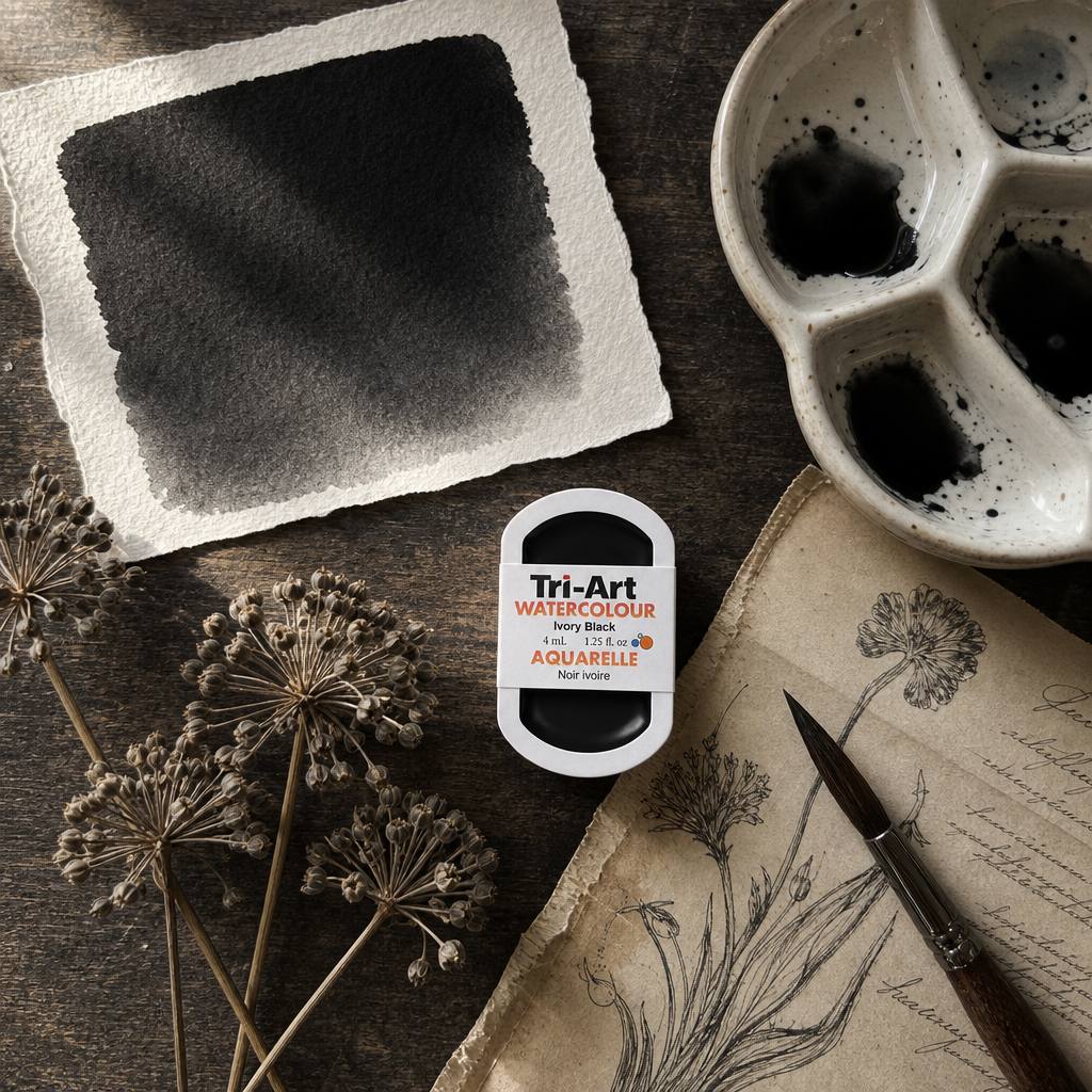 Tri-Art Water Colours - Ivory Black