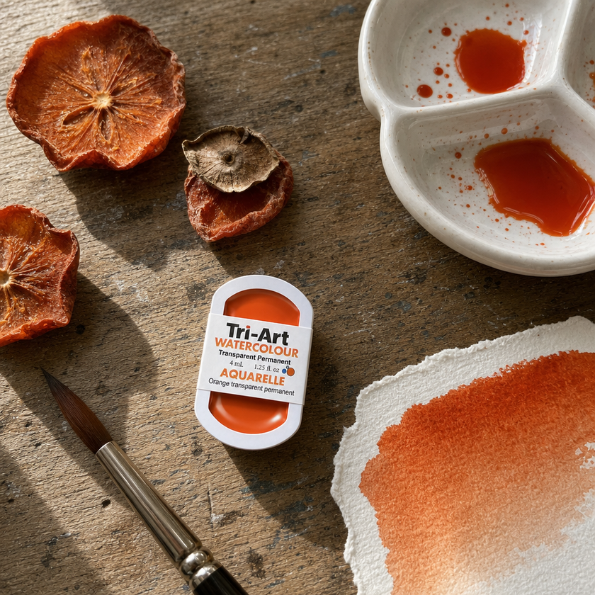 Tri-Art Water Colours - Transparent Permanent Orange