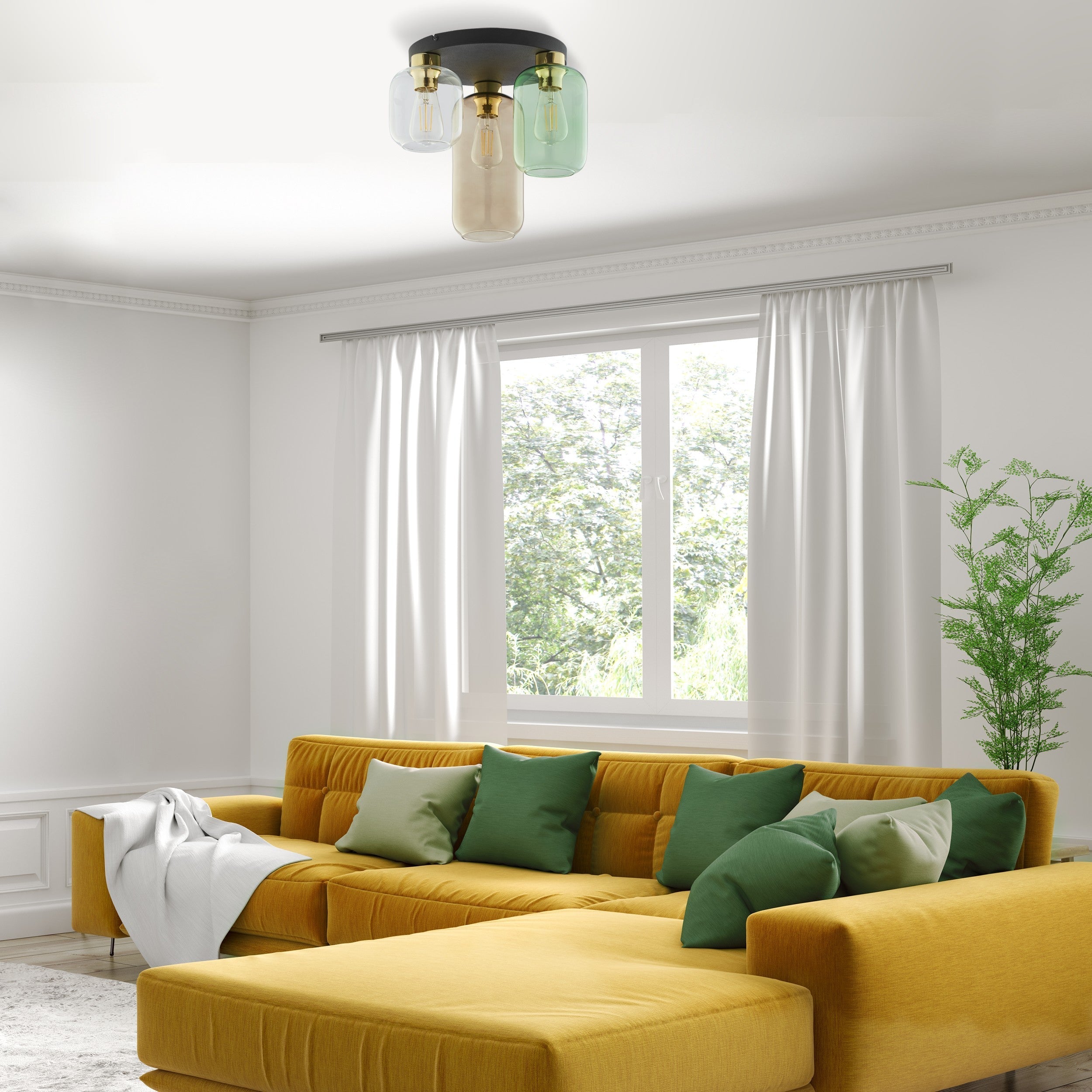 Marco Mid-Century Modern Flush Mount Light 3