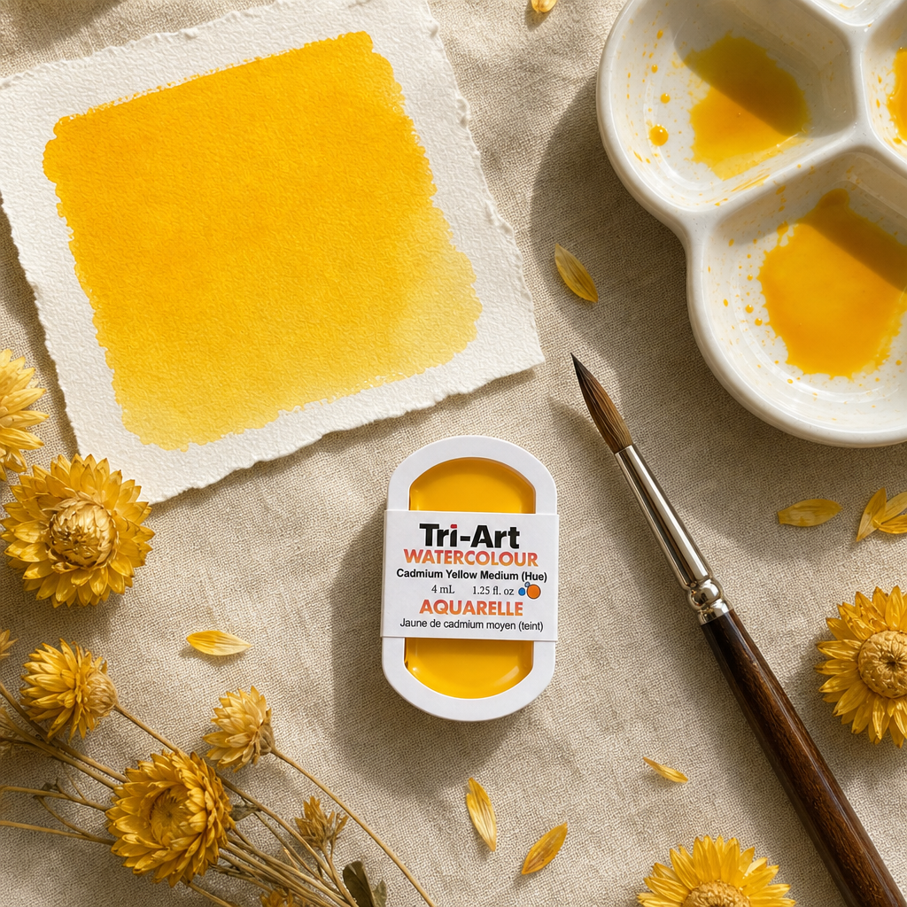 Tri-Art Water Colours - Cadmium Medium Yellow Hue