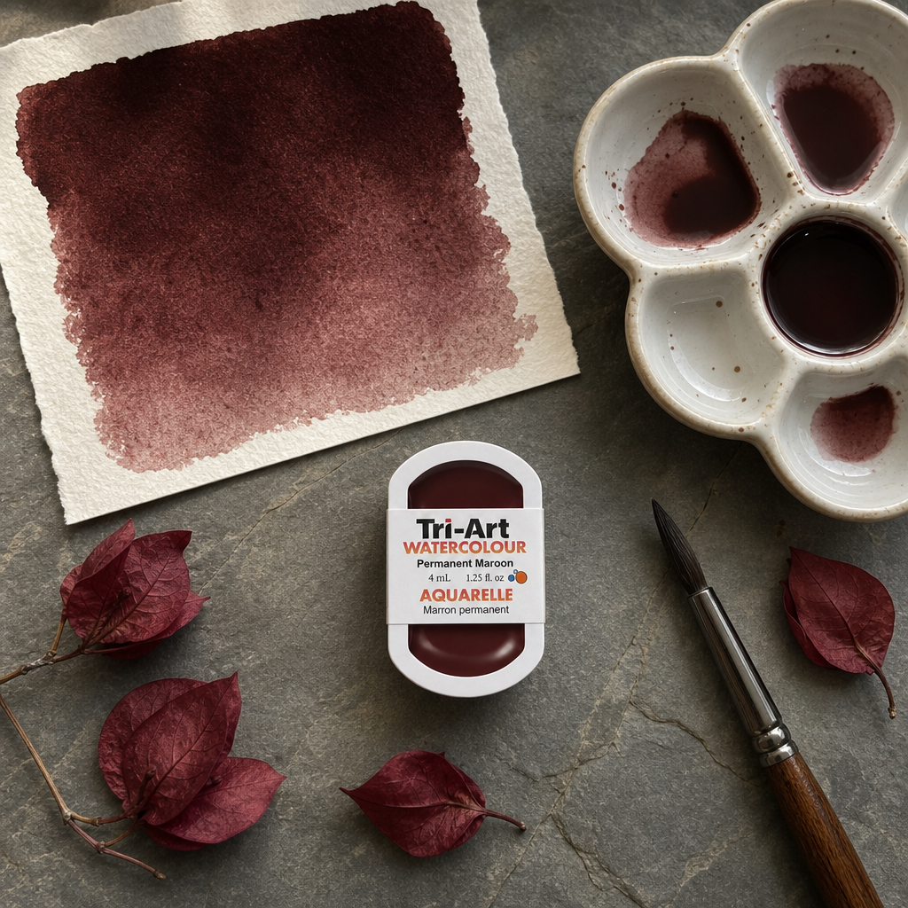 Tri-Art Water Colours - Permanent Maroon