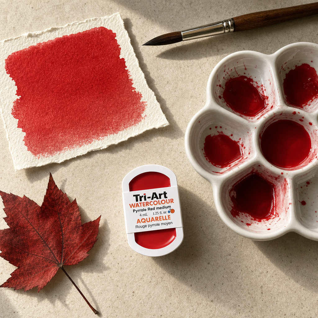 Tri-Art Water Colours - Pyrrole Red Medium