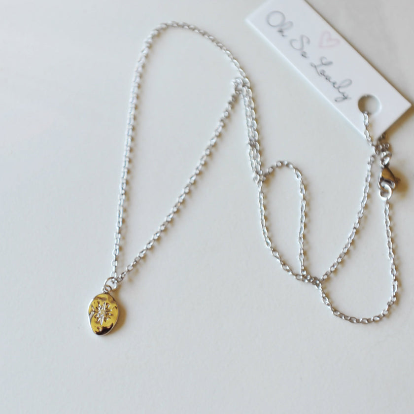 Cecily Dainty Silver Star Charm Necklace
