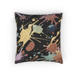 Abstract Paint Splatter Woven Pillow | Colorful Splash Pattern Cushion