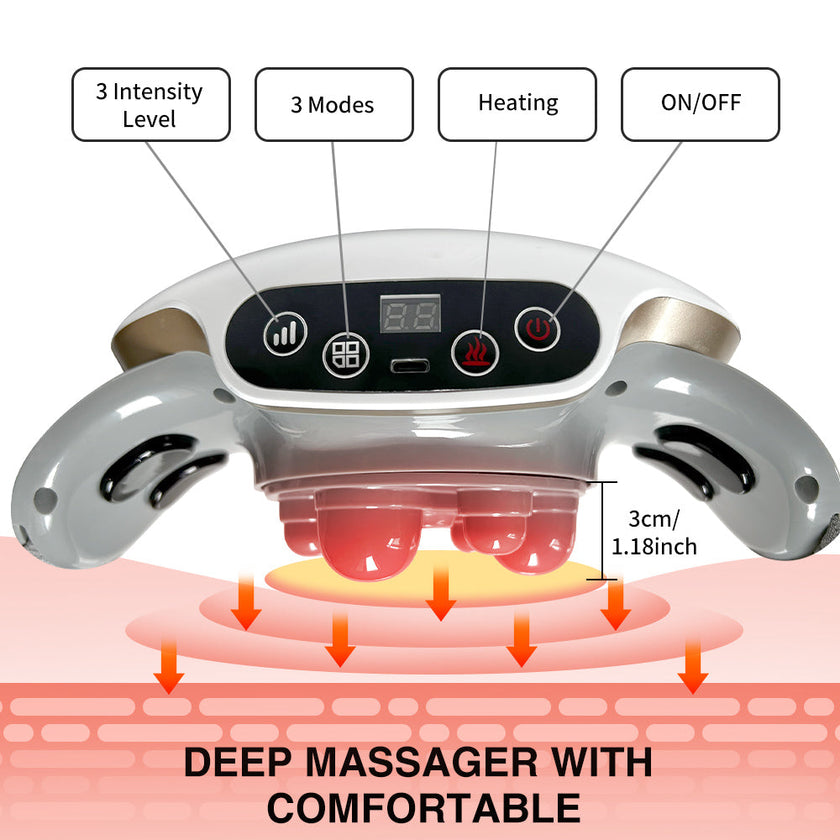 Automatic Abdominal Massager – 6-Head Shiatsu Body Massager for Waist, Back, Neck & Legs