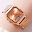 Men's Business Quartz Watch – Simple Dual Display Wristwatch