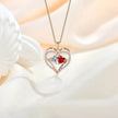 S925 Silver Double Love Necklace With Rhinestones Fashion Personality Heart-shaped Necklace Valentine's Day Gift