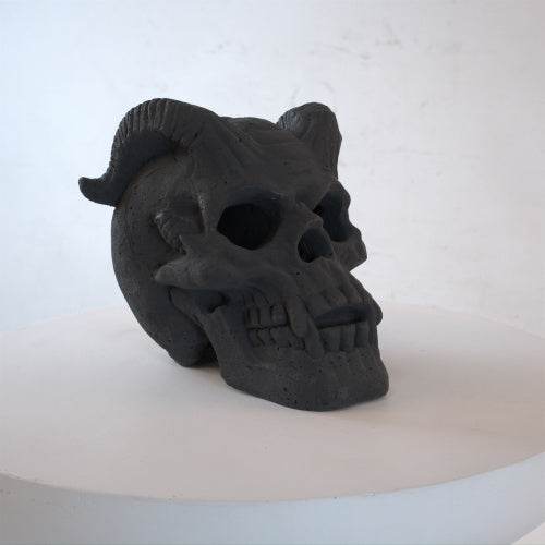Refractory Materials Fireproof Imitated Human Fire Pit Skulls Gas Log For NG, LP Wood Fireplace, Firepit, Campfire, Halloween Decor, BBQ