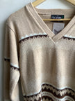 Vintage Pine State V-Neck Knit Sweater