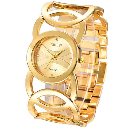 Stainless steel bracelet watch for ladies