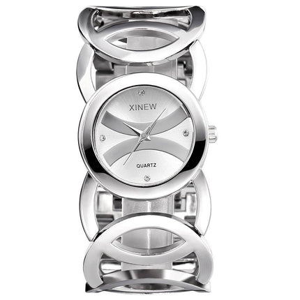 Stainless steel bracelet watch for ladies