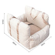 Pet Booster Seat for Dogs & Cats – Plush Front Car Seat (Beige, 60×50×43cm)