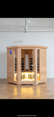 Costway- Premium Corner 3D Full Spectrum Sauna With Red Light Therapy/ Far Infrared-App Controlled, Fully Loaded-Low EMF, JV11522US