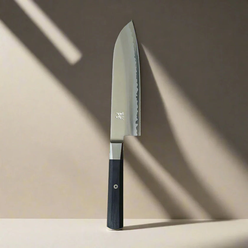MIYABI 4000 FC 7-Inch Santoku Knife – Black Handle