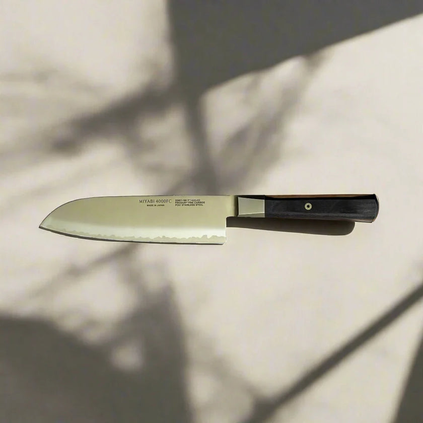 MIYABI 4000 FC 7-Inch Santoku Knife – Black Handle