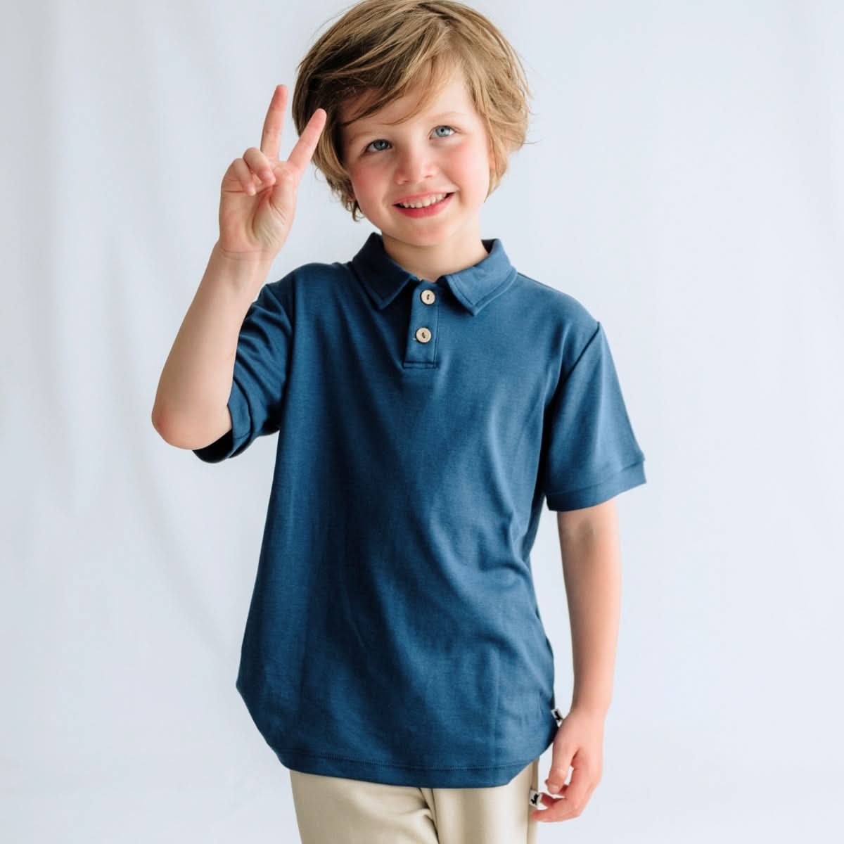 Kids' Bamboo Polo Shirt | Navy