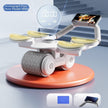 Multifunctional Ab Wheel Roller with Auto-Rebound, LCD Timer & Phone Holder – Gray