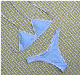 Women's Halter Triangle Bikini Set – Contrast Trim