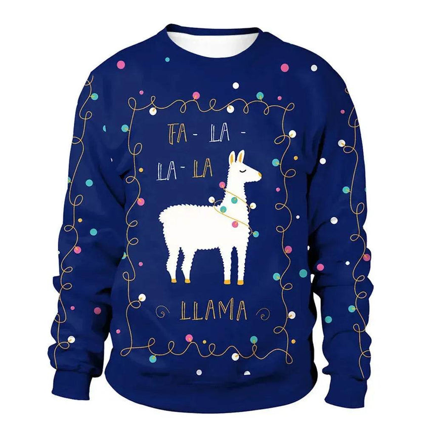 Christmas Element Men's And Women's Round Neck Sweater