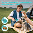 Portable Dog Water Bottle 10oz Stainless Steel Travel Dog Water Dispenser With Bowl No-Spill Puppy Water Bottle For Walking Hiking Small Dog Water Bottle