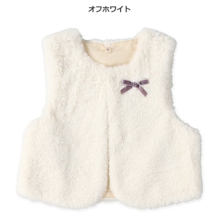 西松屋 ELFINDOLL フェイクファーリボン付きベスト 正規品