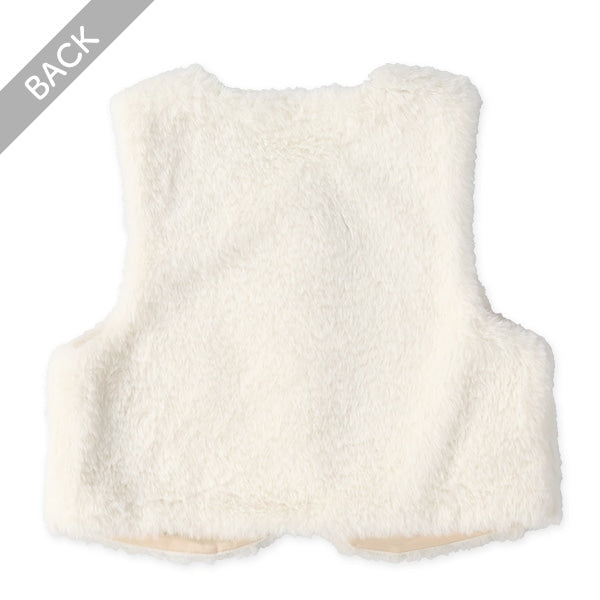 西松屋 ELFINDOLL フェイクファーリボン付きベスト 正規品