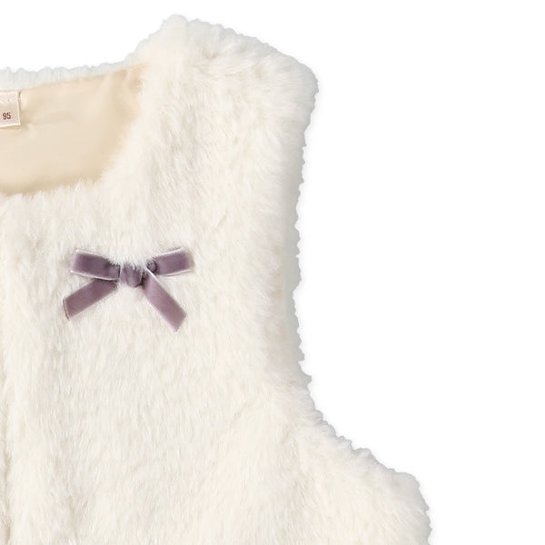 西松屋 ELFINDOLL フェイクファーリボン付きベスト 正規品