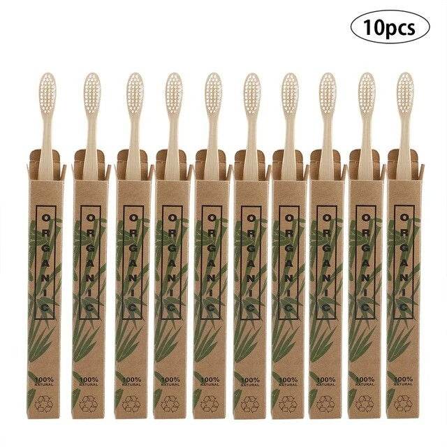 10pcs  Bamboo toothbrushes