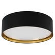 BILBAO Gold Fabric Flush Mount Ceiling Light for Bedroom, Hallway & Living Room