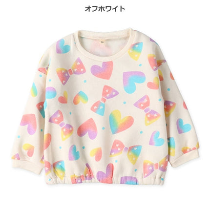 西松屋 ELFINDOLL 裏起毛カラフル総柄トレーナー 正規品