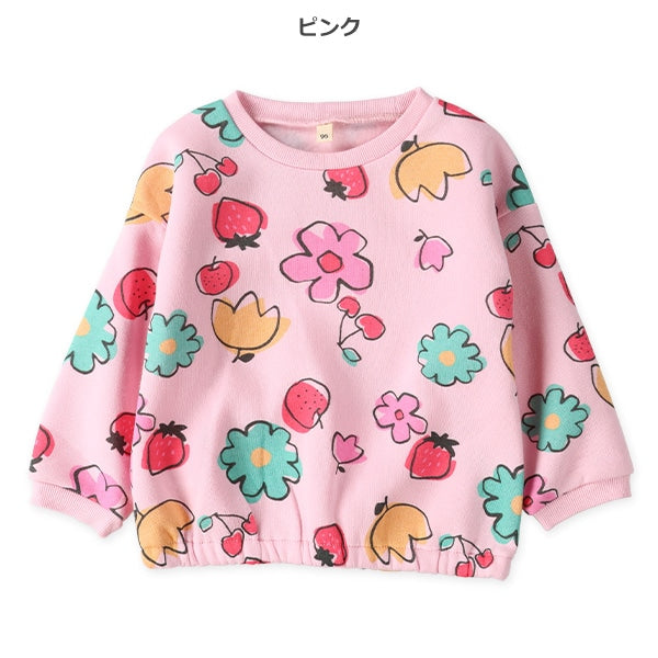 西松屋 ELFINDOLL 裏起毛カラフル総柄トレーナー 正規品