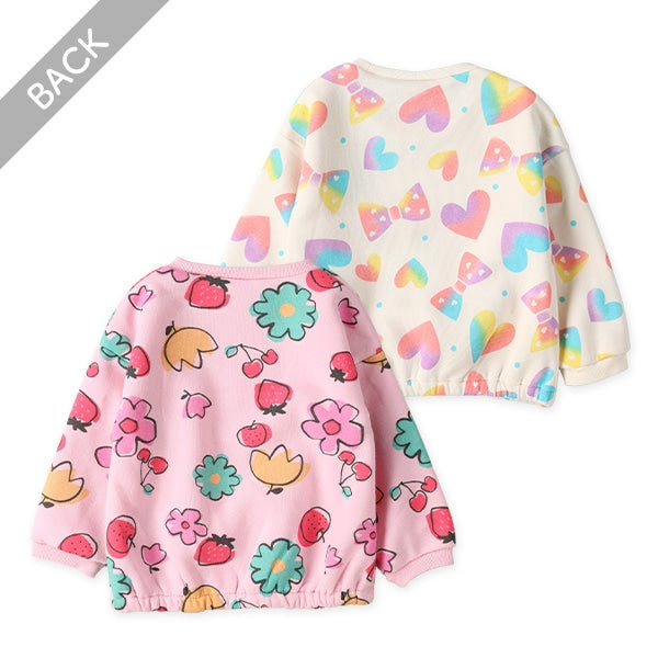 西松屋 ELFINDOLL 裏起毛カラフル総柄トレーナー 正規品