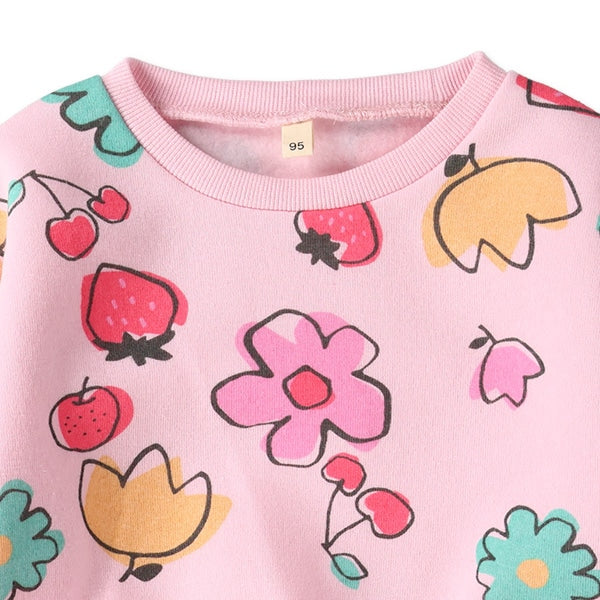 西松屋 ELFINDOLL 裏起毛カラフル総柄トレーナー 正規品