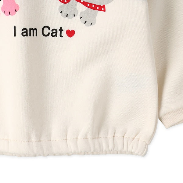 西松屋 ELFINDOLL 裏起毛ねこボーダートレーナー 正規品