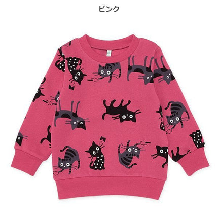 西松屋 ELFINDOLL 裏起毛ねこ総柄トレーナー 正規品